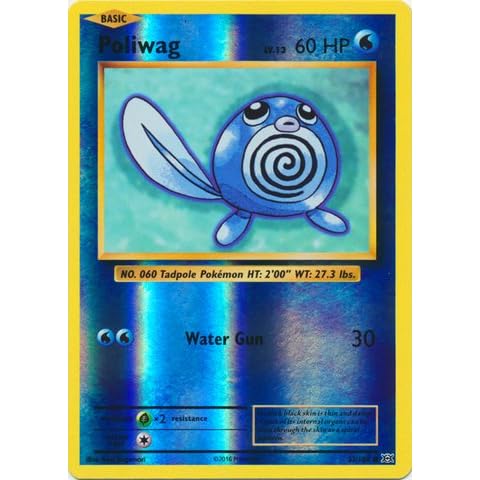 Pokemon Poliwag Reverse Holo Card - XY Evolutions Cover