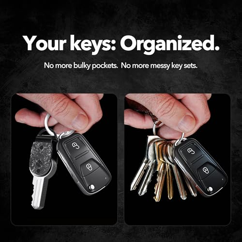 Image of QEG Key Organizer,Keyholder Keychain, Compact Metal Key Case, Minimalist Key Fob,Keychain For Men,Holds 2-6keys