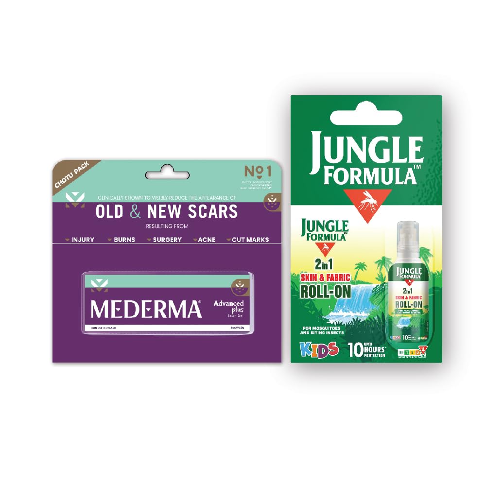 MEDERMA Advanced Plus for Scar (5g) & Jungle Formula 2 in 1 Skin & Fabric ROLL-ON For Mosquitos & Insects 10ML (Combo) (B0CZHN38MJ) Amazon Price History, Amazon Price Tracker
