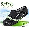 Air Cushion Slip-On Walking Shoes Orthopedic Diabetic Walking Sandals Slippers for Women, Comes with 5 Pairs of Spring Summer Cotton Breathable Socks (Black, Numeric_6_Point_5) #1