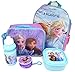 Disney Frozen Set Regalo Zaino + Portafoglio + Borsa Termica + Bere Bottiglia + Sacco Per Il Pranzo - Licenza Ufficiale - Backpack + Coin Purse + Lunch Bag + Sports Bottle + Sandwich Box - Gift Bundle