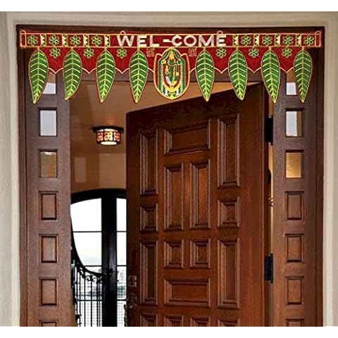 SATVIK Embroidered Toran/Door Valance - Diwali Decorations Hanging Door Valance Shubh Deepawali Puja Bandhanwar Indian Hindu Festival Decoration Cover