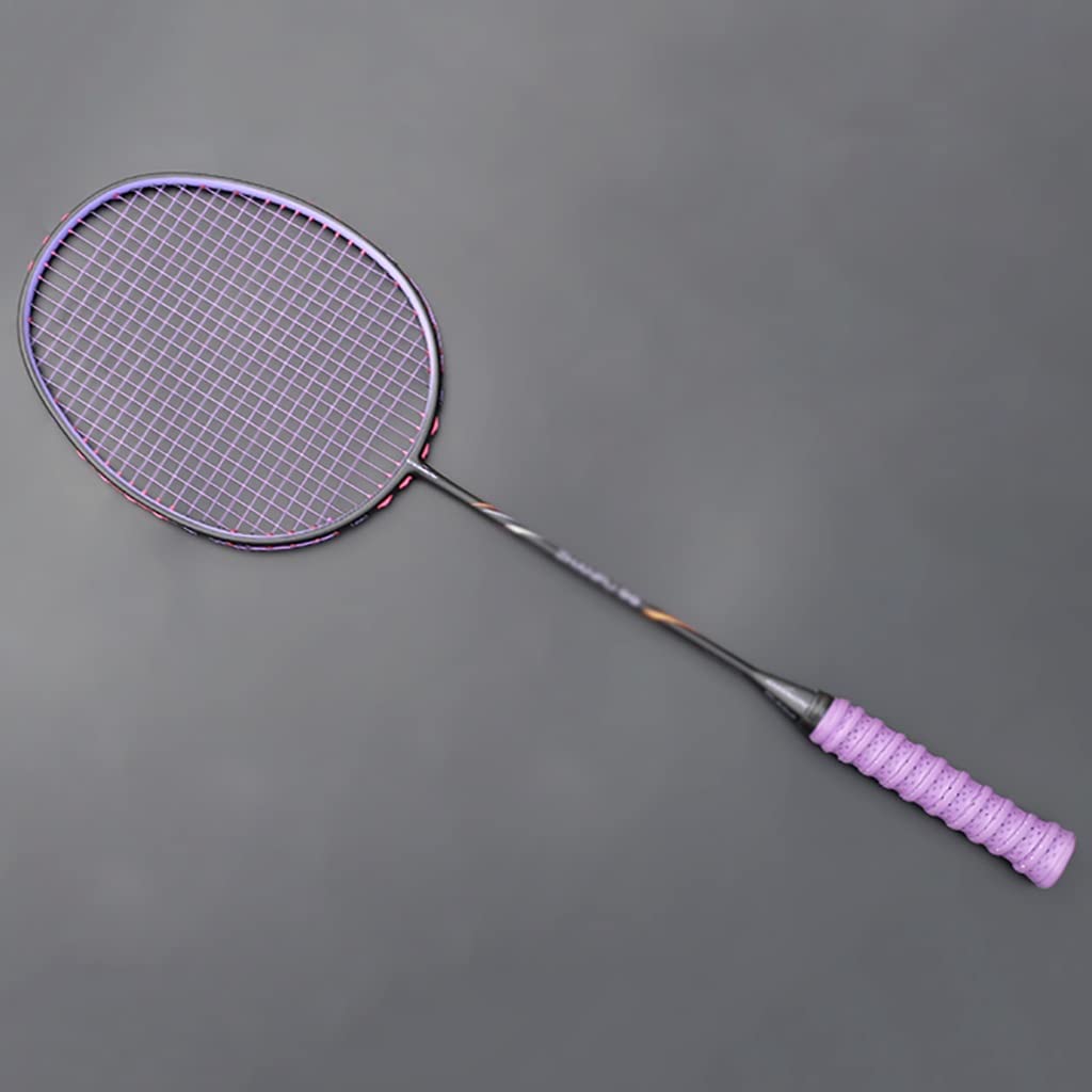 Carbon Fiber Badminton Racket Strung Ultralight Training Rackets Professional Racquet With Bags For Adult(B)