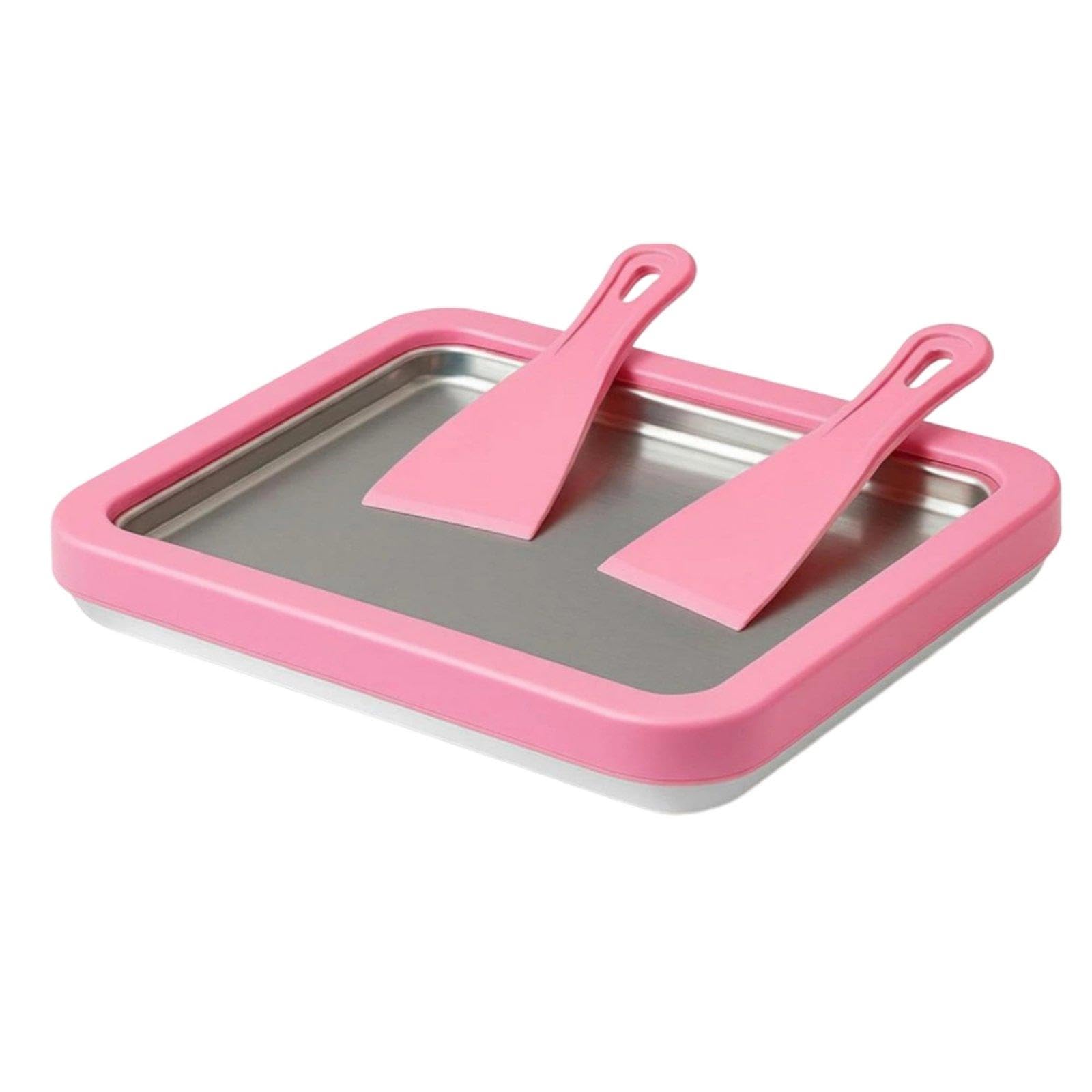 Cold Dessert Pan Chilled Yogurt Plate Chilled Dessert R | Cold Dessert Pan Chilled Yogurt Plate Rolls Maker for Families Summer Activities Parties Pink Unknown-image-46
