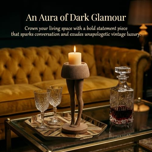 Candle Holder with 3 Inch Top for Pillar & Taper Candles, Brown - image 6
