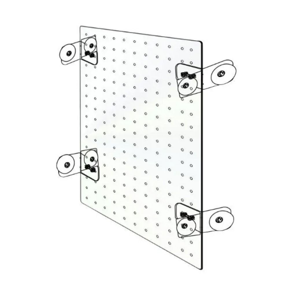Divisor de caja de cría de peces, divisor transparente de tablero de aislamiento de acuario, agujero de 3 mm, práctico deflector acrílico con ventosa (30 x 40 cm)