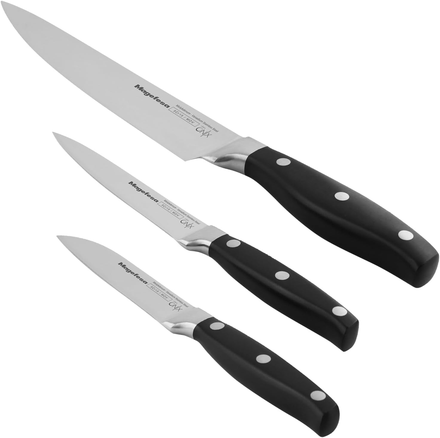 Set Cuchillos Cocina 3 Piezas Acero Inoxidable