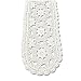KEPSWET Cotton Floral Oval Handmade Crochet Lace Table Runner Beige (12x48 inch)