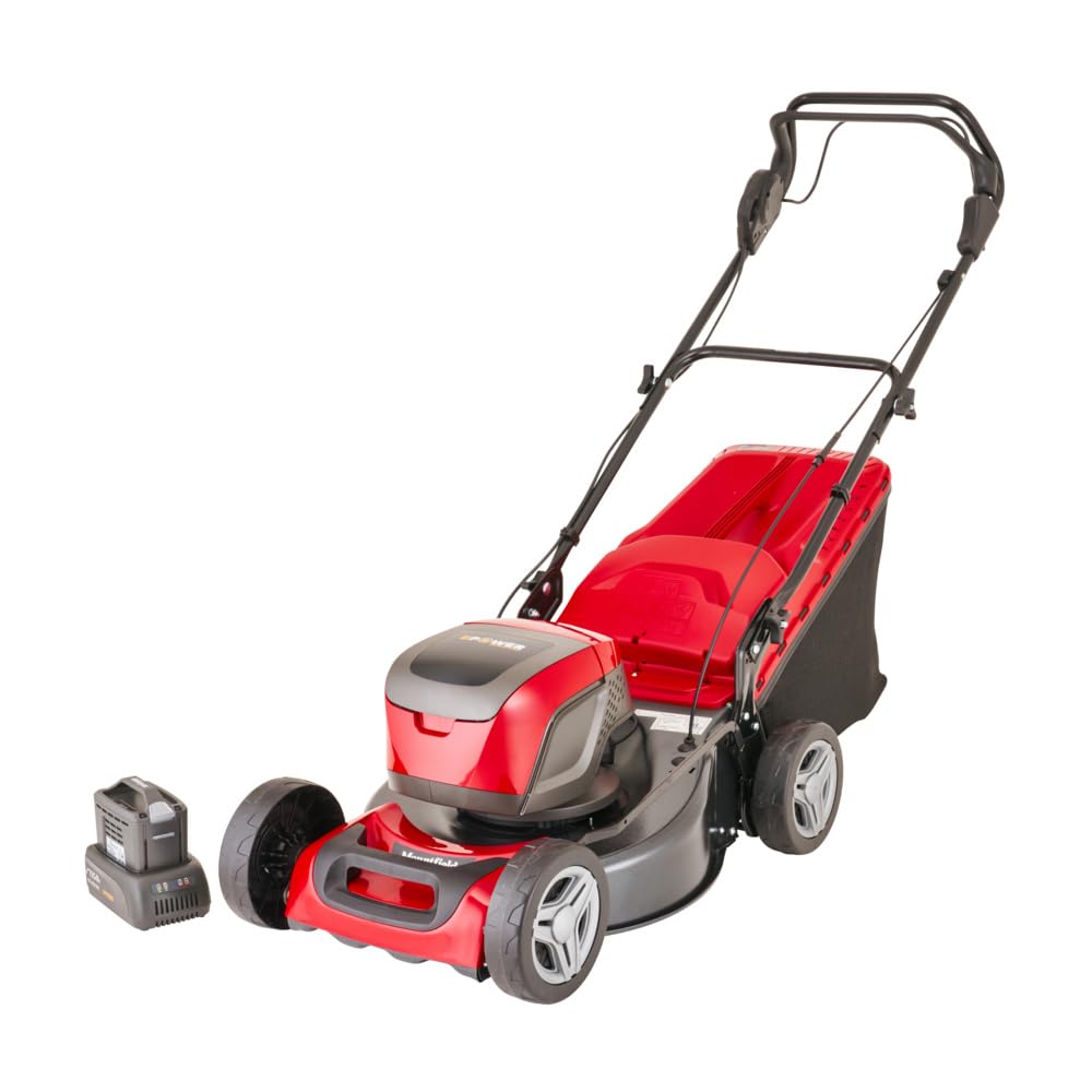 Stiga SP185 Li Kit - Cortacésped a batería, 48 V, 5 Ah, Ancho de Corte 46 cm, autopropulsado, recogedor de Hierba 60 l, Motor sin escobillas, para césped de hasta 400 m²