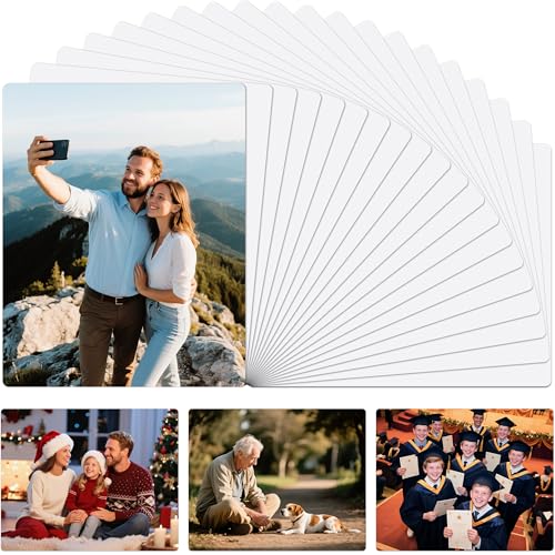 Joyclub 20 Pcs Sublimation Metal Photo Blanks 8x10 Inch Aluminum Sublimation Sign Blanks Wall Photo Sign for Living Room Bedroom Decor 0.45mm Thickness