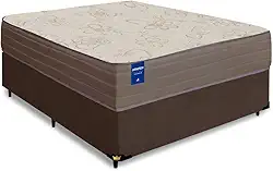 Cama Box Casal Colchão De Espuma D33 Semi Ortopédico Extra Firme Orthotec 138x188x68cm Marrom Inducol