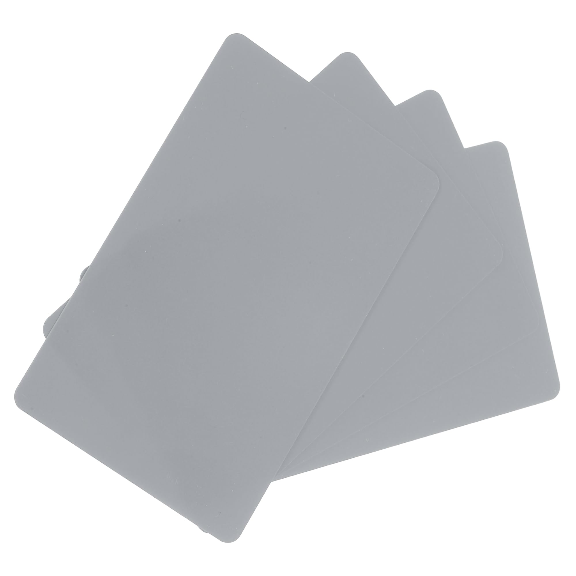 sourcing map 50 Pack Blank PVC Cards 15mil ID Blank Credit Cards Waterproof & Double Sided Printing for ID Badge Printer, Graphics Gray