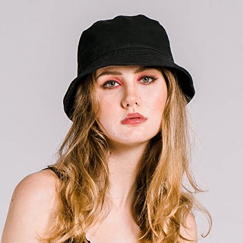 Image of Rosoz 1 & 2 Pack Bucket Hat for Women Men Summer Travel Beach Sun Hat Outdoor Cap Unisex Bucket Hats