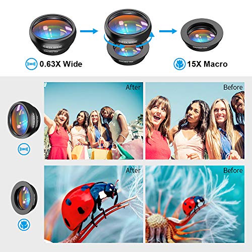 Image of Apexel Camera Phone Lens Kit + Tripod Lens -Metal 16X Telephoto Zoom Lens