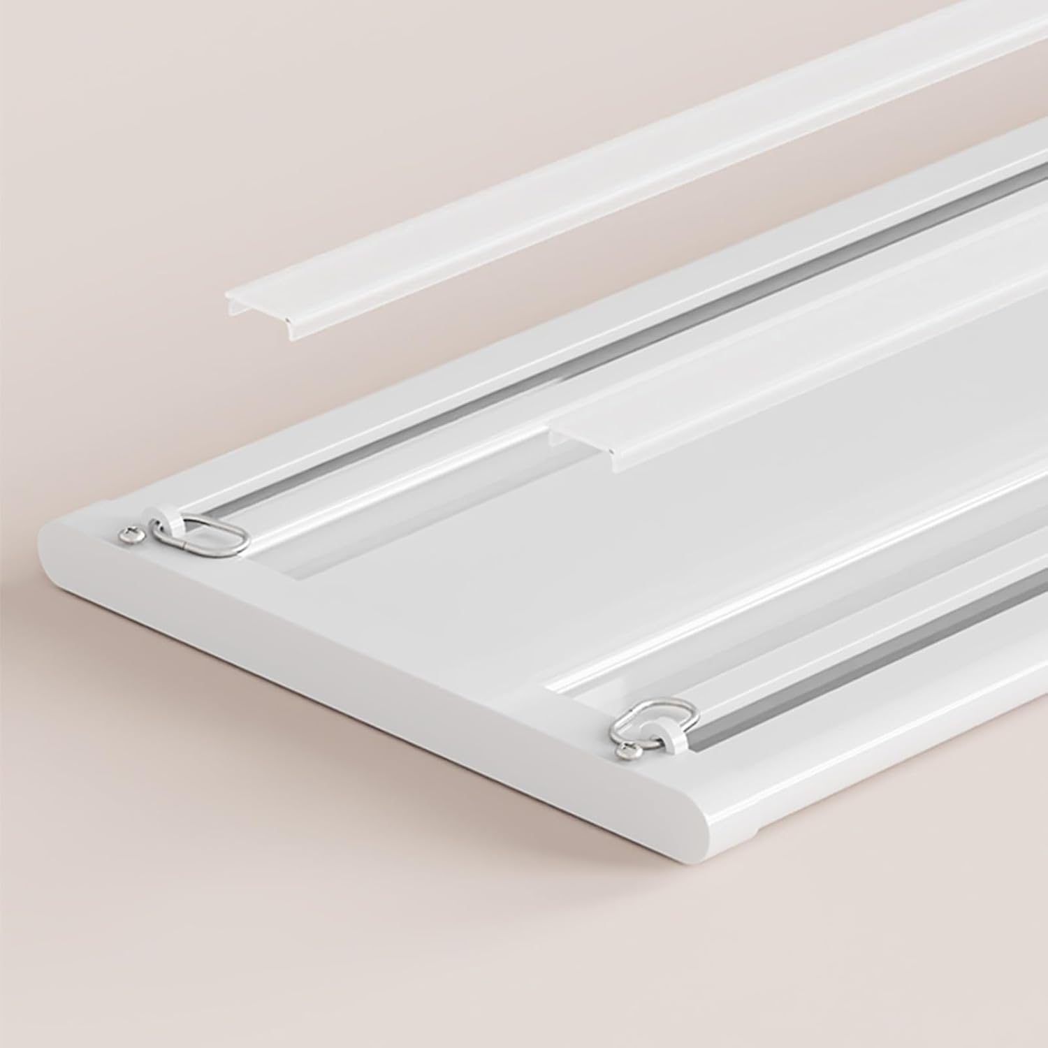 カーテン トラック頑丈なカーテン結合ダブル トラック レール天井取り付けリビング ルーム ベッドルーム ルーム ディバイダー(Cha