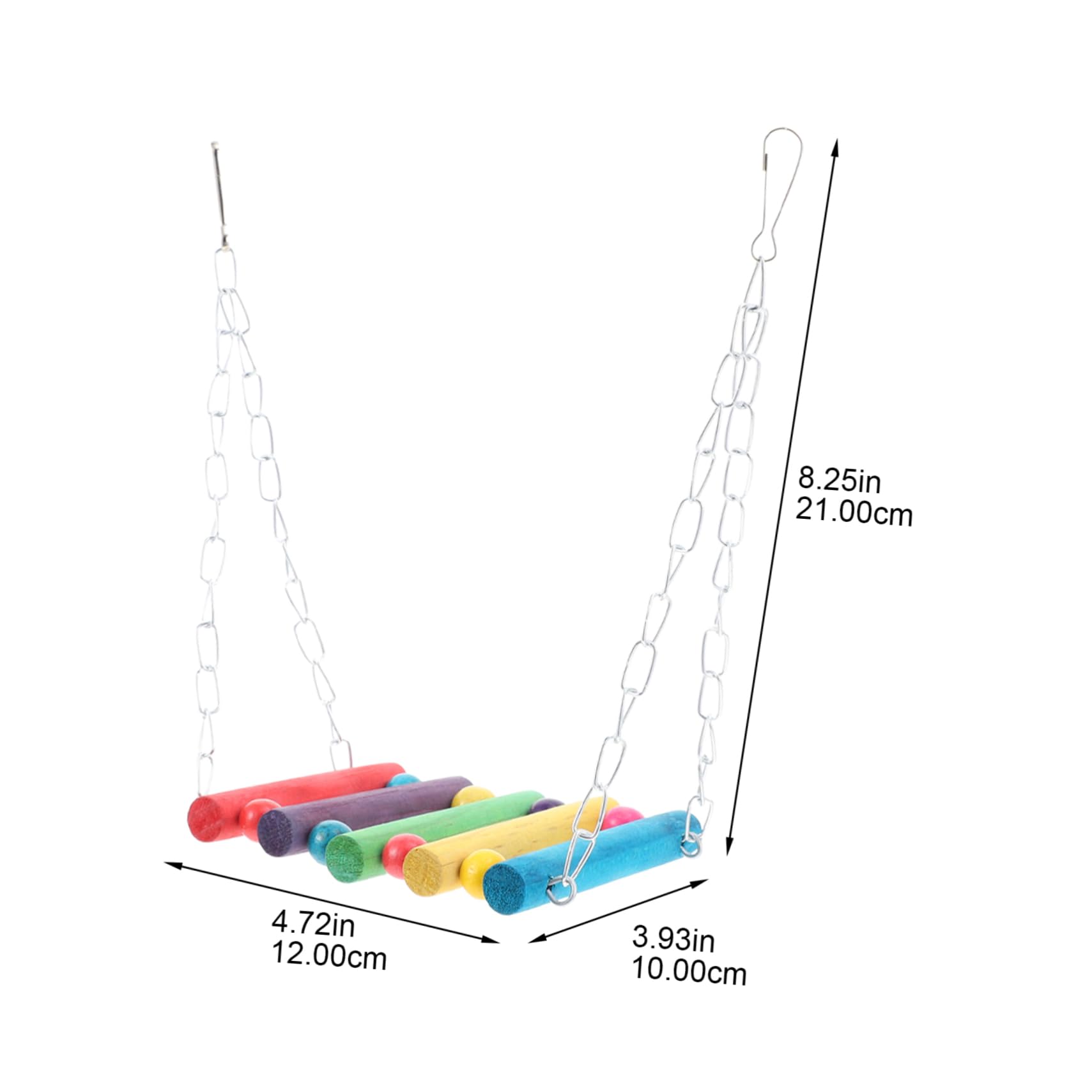 POPETPOP 2Pcs Bird Parrot Swing Rope Bridge for Parakeets Natural Texture Perch Accessory for Exercise and Balance Development and Design