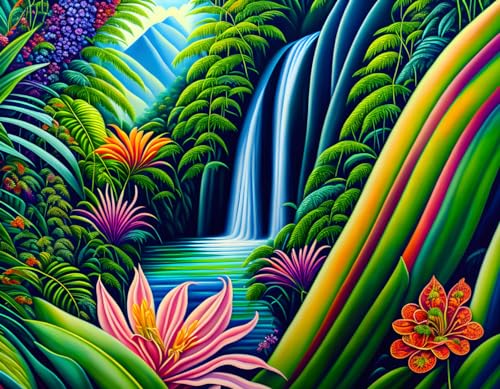 Peinture de forêt tropicale Meechi décoration murale jungle