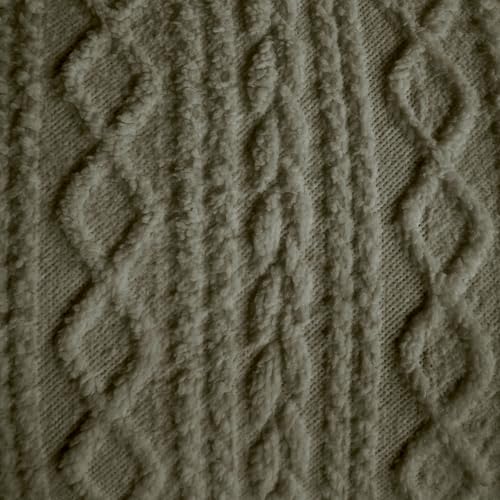 OHS King Size Fleece Duvet Cover Sets, Ultra Soft Warm Fleece Luxurious Cable Knit Design Winter King Size Bedding Set with 2 Matching Pillowcases, Woodland Green - Cosy Home Interiors OHS King Size Fleece Duvet Cover Sets, Ultra Soft Warm Fleece Luxurious Cable Knit Design Winter King Size Bedding Set with 2 Matching Pillowcases, Woodland Green - Image 5