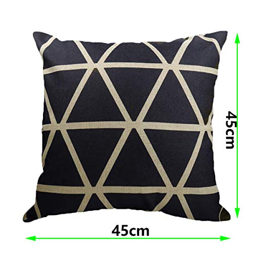 Neusky 4er Set Dekorativ Kissenbezug Kissenhülle Geometrische Muster 45 x 45cm Sofa Büro Dekor Kissenhülle aus Baumwoll… – Bild 5