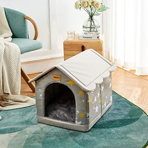 Jiupety Cozy Pet Bed House, Indoor/Outdoor Pet House, L Size For Cat And Medium Dog, Warm Cave Sleeping Nest Bed For Cats And Dogs, Gray #TOP3