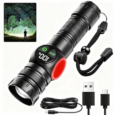 HAUSBELL S6000 Tactical Flashlight - 200000 Lum...
