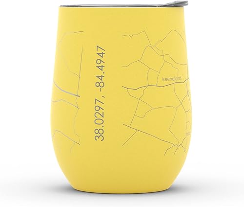 Vista 761 de Well Told Lexington Kentucky Map - Vaso de vino aislado con grabado de mapa de Kentucky, taza de acero inoxidable grabada (12 onzas, verde domingo)