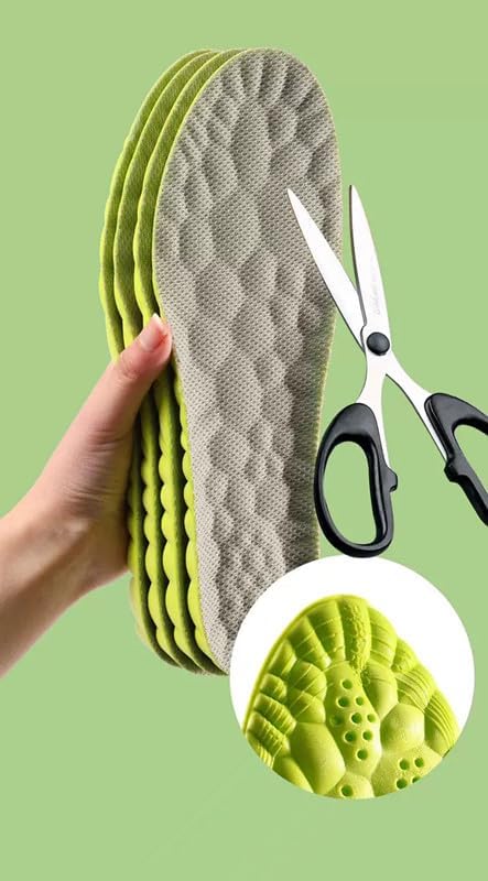 2 Pairs Cloud Insoles for Men Women,4D Cloud Technology Insole，Super Soft Comfort Insoles,U-Shape Memory Foam Inserts, Shock Absorption, Foot Pain Relief (Orange, Women: 4-8.5) - Image 3