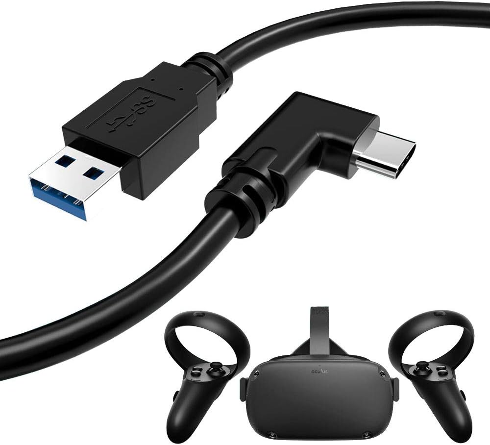 Uр Tо 50% оƒƒ RGEEK Oculus Quest Link Cable 16.5ft, Oculus Quest Headset Cable Replacement, High Speed Data Transfer & Fast Charging USB 3.1 Type C to USB A Lead Compatible with Oculus Quest VR Headset