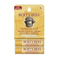 Burt’s Bees 100 % natürlicher, feuchtigkeitsspendender Lippenbalsam im günstigen 2er-Pack, Bienenwachs, 2 Tuben in Blister-Box, 8.5 g
