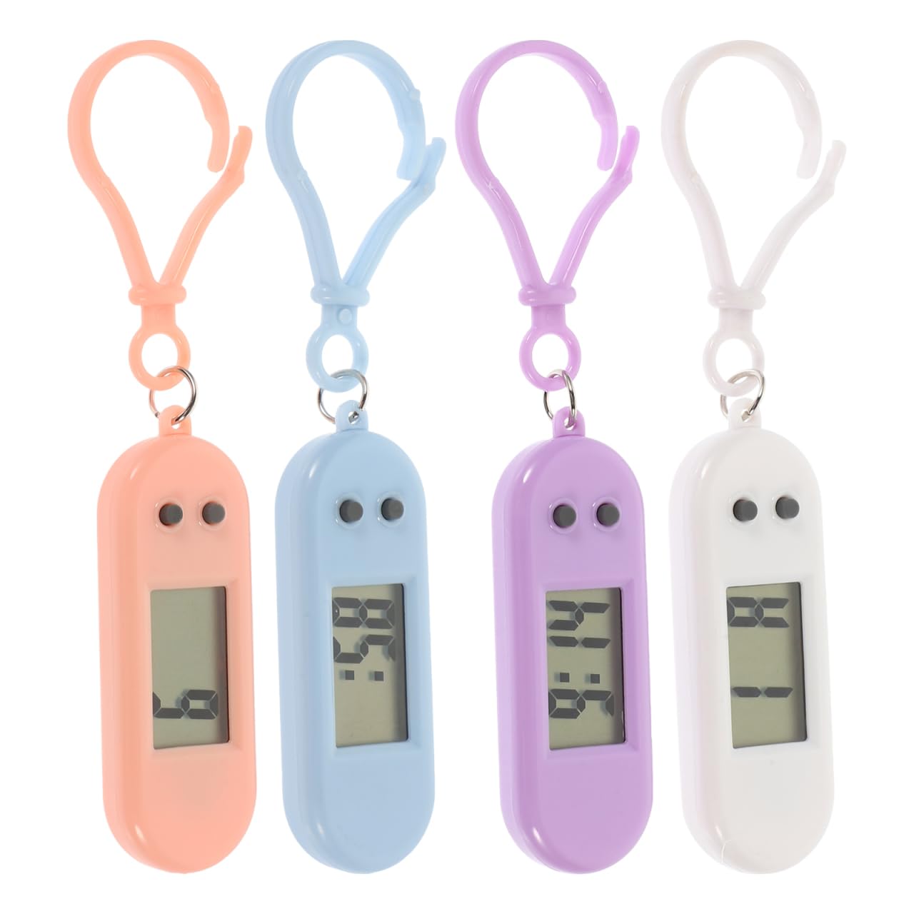 Hemobllo 4 pcs Digital Pocket Watch: Keychain Watch for Students Unisex Lanyard Backpack Portable (Random Color)