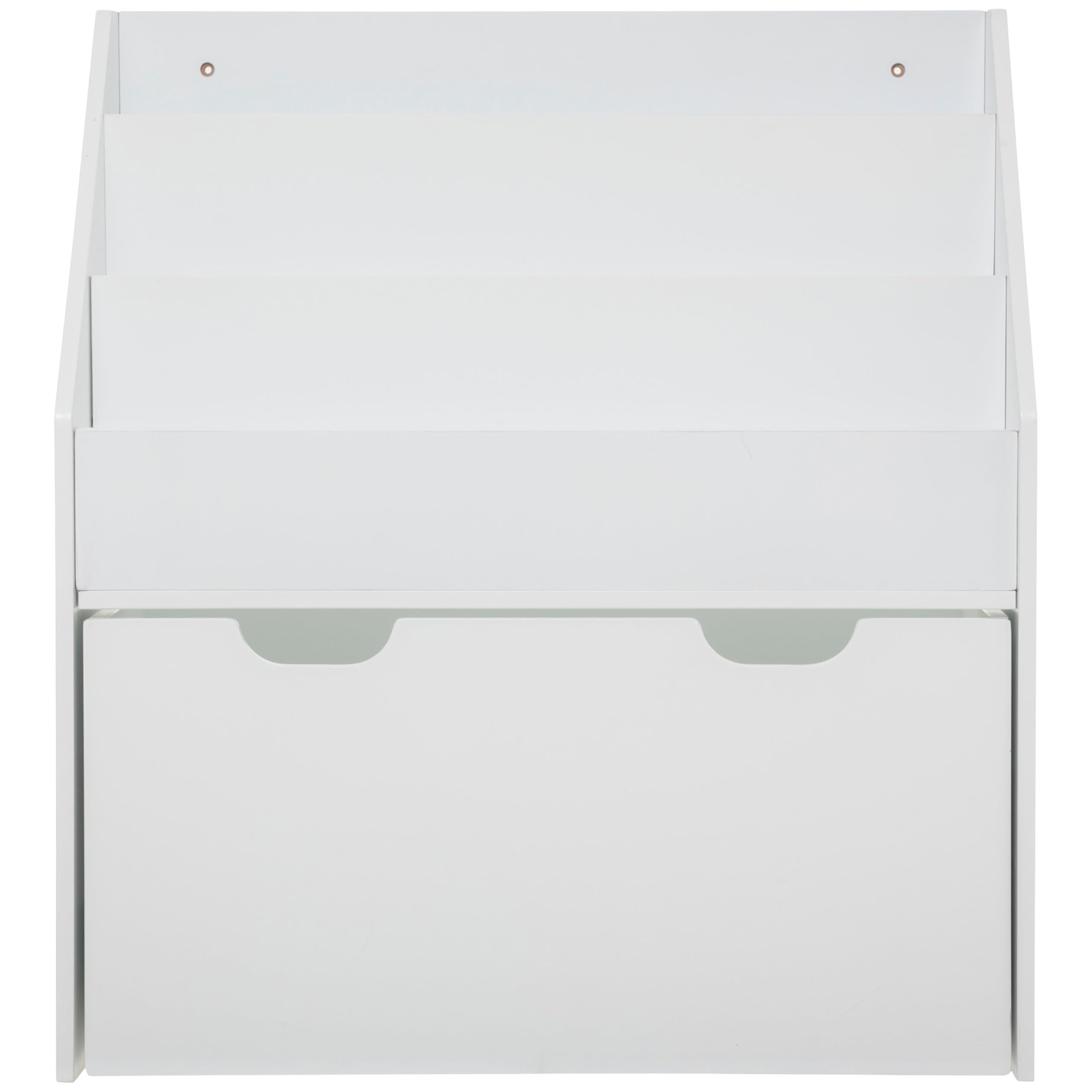 Miroytengo Estantería Librería Infantil con Cajón Mueble Dormitorio para Niños Color Blanco 63x70x30 cm
