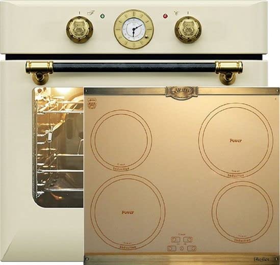 Kaiser Herdset Autark Retro Einbaubackofen EH 6432 ElfBE Eco+KCT 6395 ELfem, Elektro, 68L, Drehspieß, 10 Funktionen…