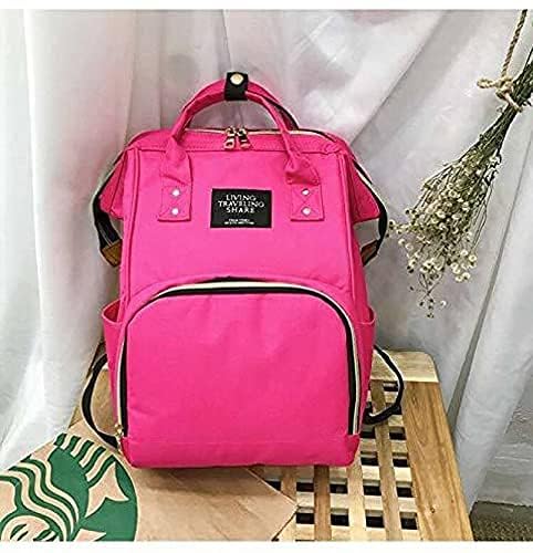 Image of Chinmay Kids Baby Diaper Backpack for New Born Baby Mother /Mom Stylish Polyester Organizer Bag for Casual Travel Outing & Traveling - Pink