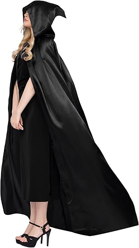 Miniatura 4 de Myir JUN Capa unisex con capucha, disfraz de Halloween, con capucha, longitud completa, para Halloween, Navidad, disfraces