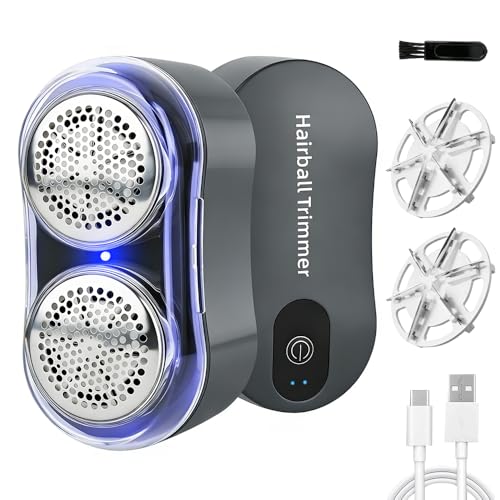 Catálogo de Quitapelusas los más solicitados. 49 JESWO Quita Pelusas de Doble Cabezal, Removedor de Pelusa, Quitapelusas Recargable con USB, Quita Bolitas para Ropa con Dos Cuchillas de Repuesto, Apto para una Gran Variedad de...