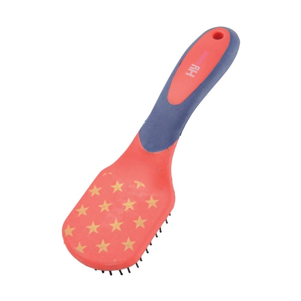 HyShine Stars Easy Grip Mane and Tail Brush: Navy/red