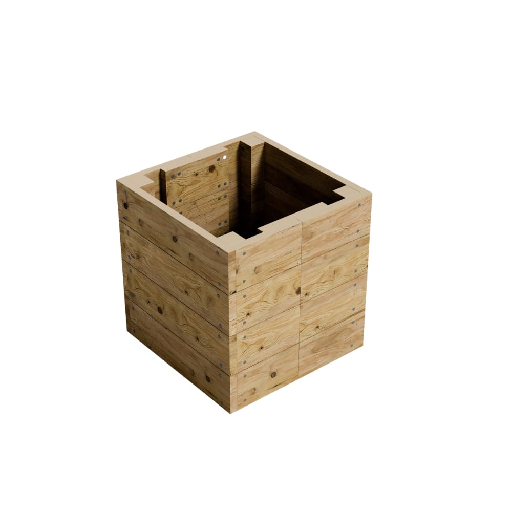Conka Garden - Wooden Raised Bed Kit - Large Garden Planters for Vegetables, Herbs, Flowers – Start Growing Plants Earlier & Better - Durable & Resistant FSC Treated Timber 60ccm L x 60ccm W x 60ccm H