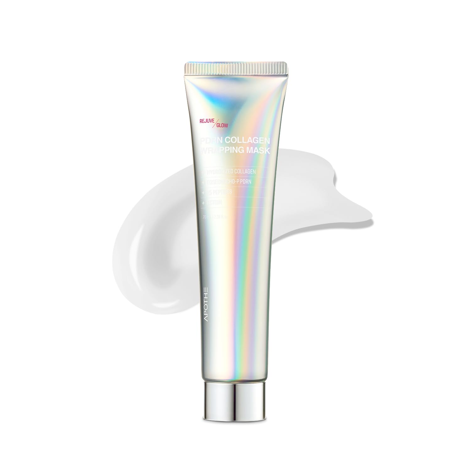 APOTHE RejuveGlow PDRN Collagen Wrapping Mask | Peptide + Ectoin Firming Sheet Mask for Deep Hydration, Wrinkle Care & Pore Tightening | Cooling