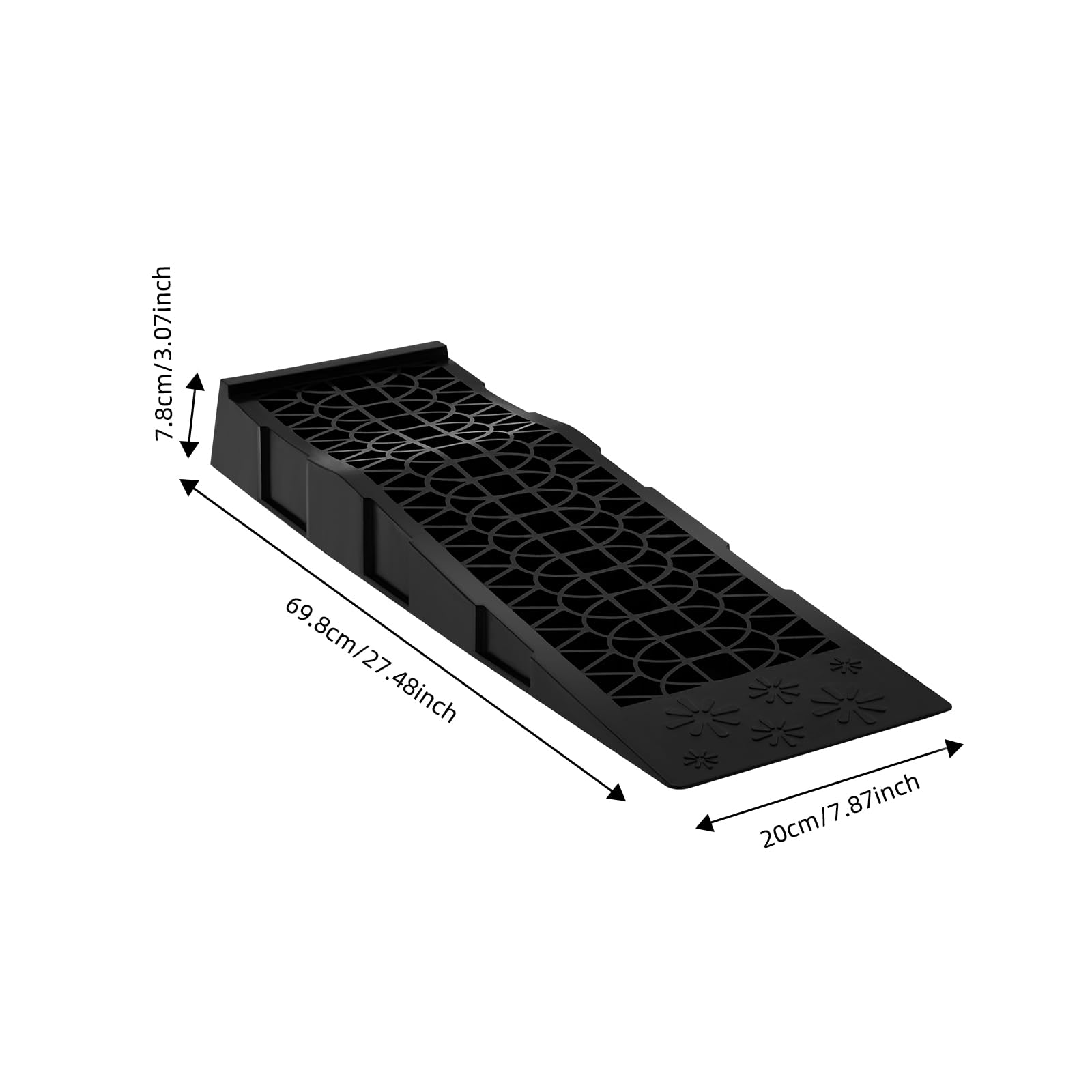 Trintion Auffahrrampen Set - 2 Stück Kunststoff-Rampen Bis 3t Belastung Für Auto & Wohnwagen