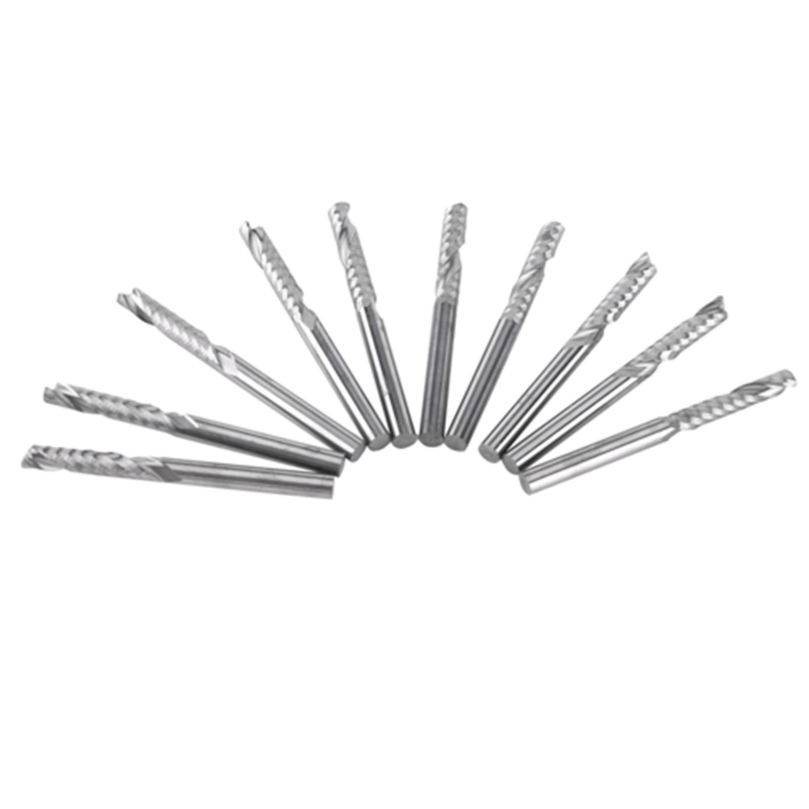 3 Mm Schaftfräser 3 Mm Einzelflöte Upcut Wolframkarbid 10 Stück Einzelflöte Schaftfräser Cnc-Werkzeug-Bits 3,175 Mm Durchmesser 22 Mm Schneidkantenlänge