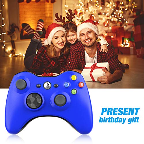 Wireless Controller for Xbox 360, YAEYE 2.4GHZ Gamepad Joystick Wireless Controller for Xbox 360 Console and PC Windows 7,8,10 (Blue) - Thumbnail 5