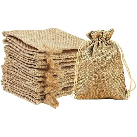 kuou 20 Pcs Hessian Bags for Events Cover