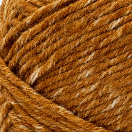 Image of Lion Brand Yarn, Jeans Soft Knit & Crochet Yarn, Top Stitch, Brown, 3 Pack