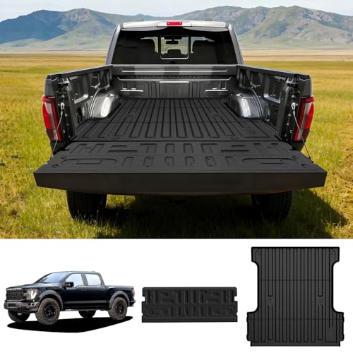 LASFIT Bed Mat+Tailgate Protector for Ford F150 2021-2023(5.5FT Short Bed, Standard Tailgate) Heavy Duty TPE F-150 Bed Liner & Tailgate Cover Full Loading Area Protection for Bare Bed & Spray-In Liner by LASFIT - Image 9