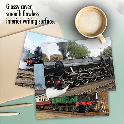 The Best Card Company - 10 Blank Note Cards Boxed (4 X 5.12 Inch) - All Occasion Notecards, Vehicles And Cars - Do The Locomotive M5071Ocb-B1X10 #TOP5
