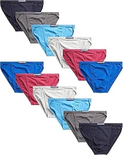 Men's Underwear - 12 Pack Low Rise String Bikini Briefs (S-XL)