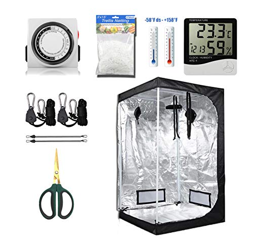 Cdmall Grow Tent Room Complete Kit 32"X32"X63" Kit Hydroponic Growing System Indoor Plants Growing Dark Room + Hydroponics Growing Setup Accessories (32"X32"X63" Kit) #TOP11