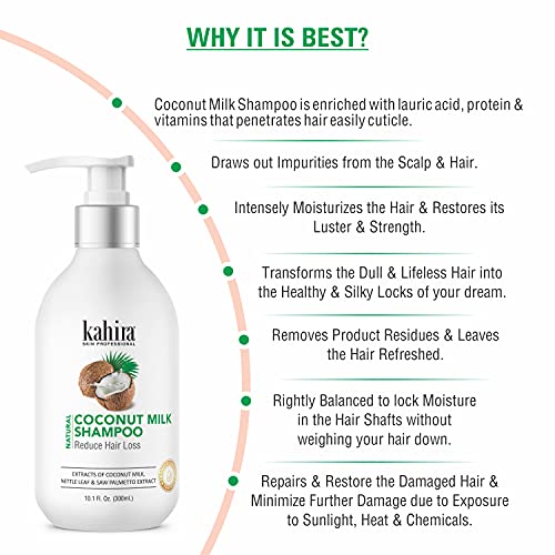 Image of Anti-Hair Fall Combo: 21 Herbs Ayurvedic Hair Oil (200ml) & Natural Coconut Milk Shampoo (300ml) - Reduce Hair Loss, Deep Nourishment & Strengthening Formula with Saw Palmetto