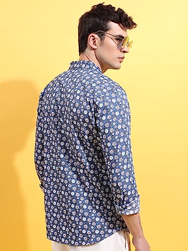 Image of KETCH Men Slim Fit Printed Full Sleeve Shirt