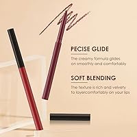 Vista 4 de BestLand - Juego de 6 lápices labiales líquidos mate y delineadores de labios, kit de maquillaje de un solo paso, pigmento aterciopelado nude a